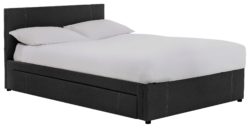Hygena - Keating 1 Drawer Black - Bed Frame - Small - Double